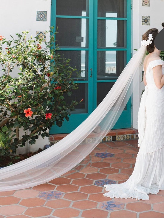 Daphne Newman Silk Tulle Wedding Veil Cathedral main image 2